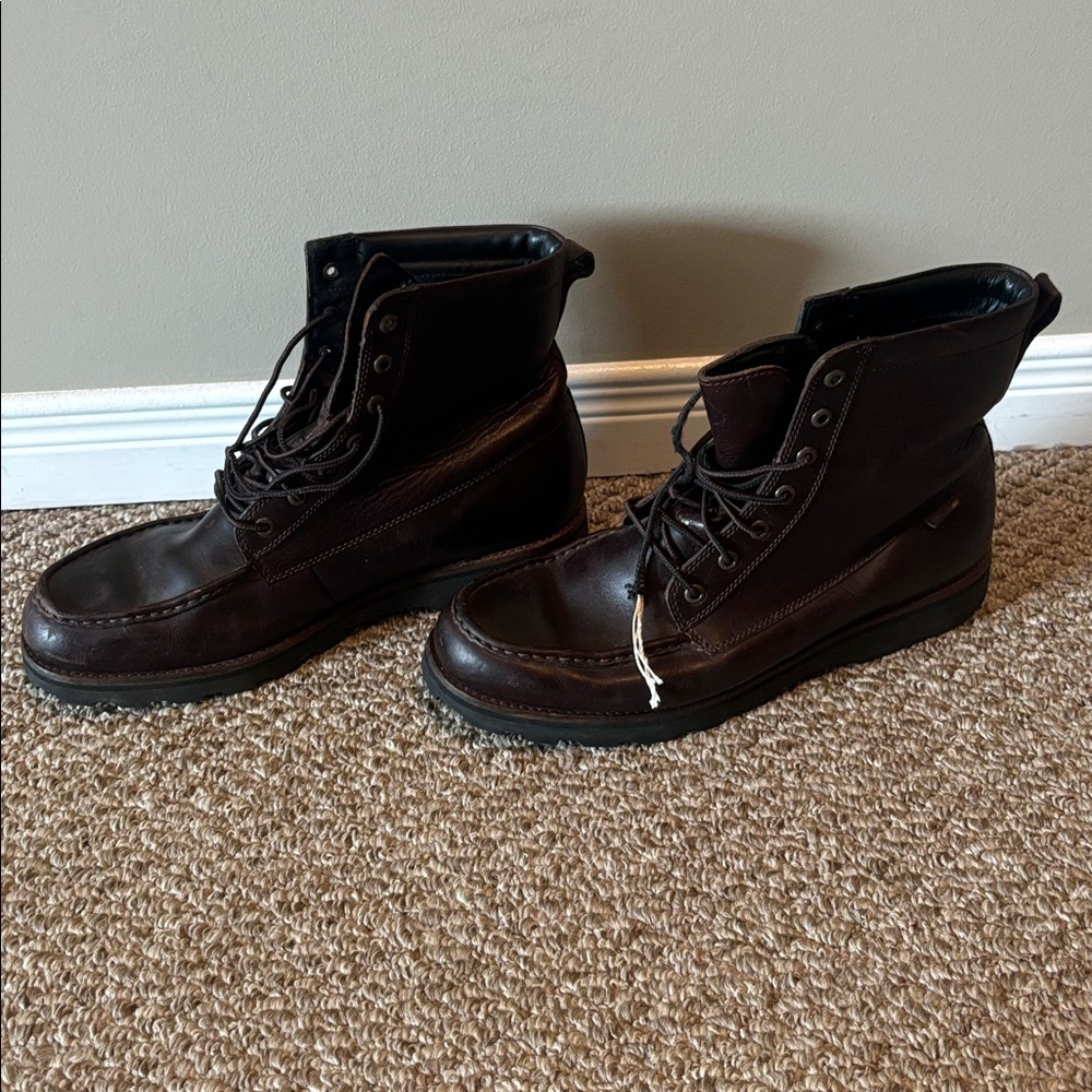 Roots Men's Brown Leather Boots Size 13 - Picture 2 of 6